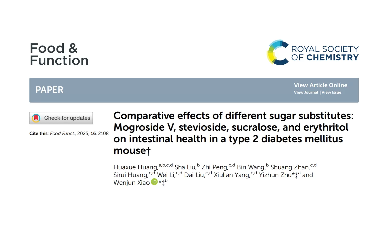 Mogroside V Scientific Study WISC Biotech Co.,Ltd.
